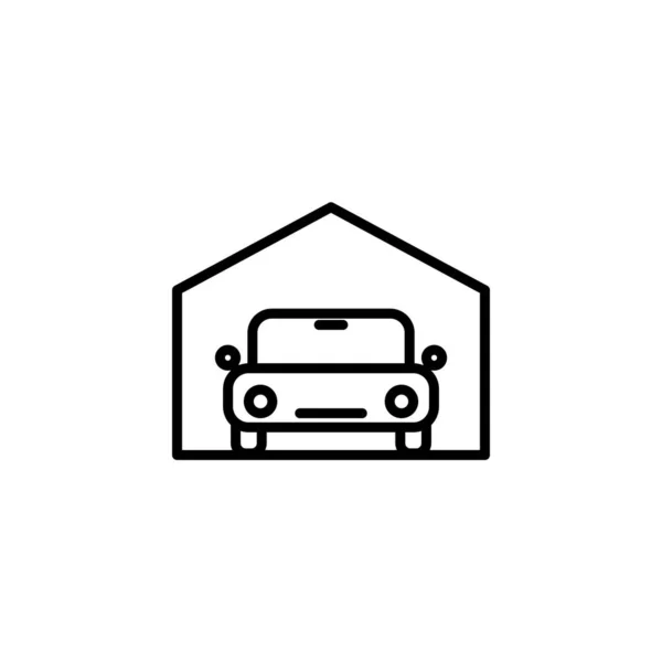 Ilustração Vetor Modelo Projeto Ícone Garagem — Vetor de Stock