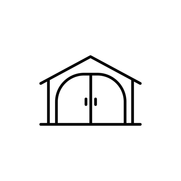 Ilustracja Wektora Szablon Projektu Ikony Garażu — Wektor stockowy
