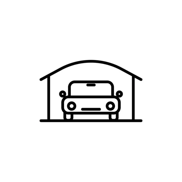 Ilustração Vetor Modelo Projeto Ícone Garagem — Vetor de Stock