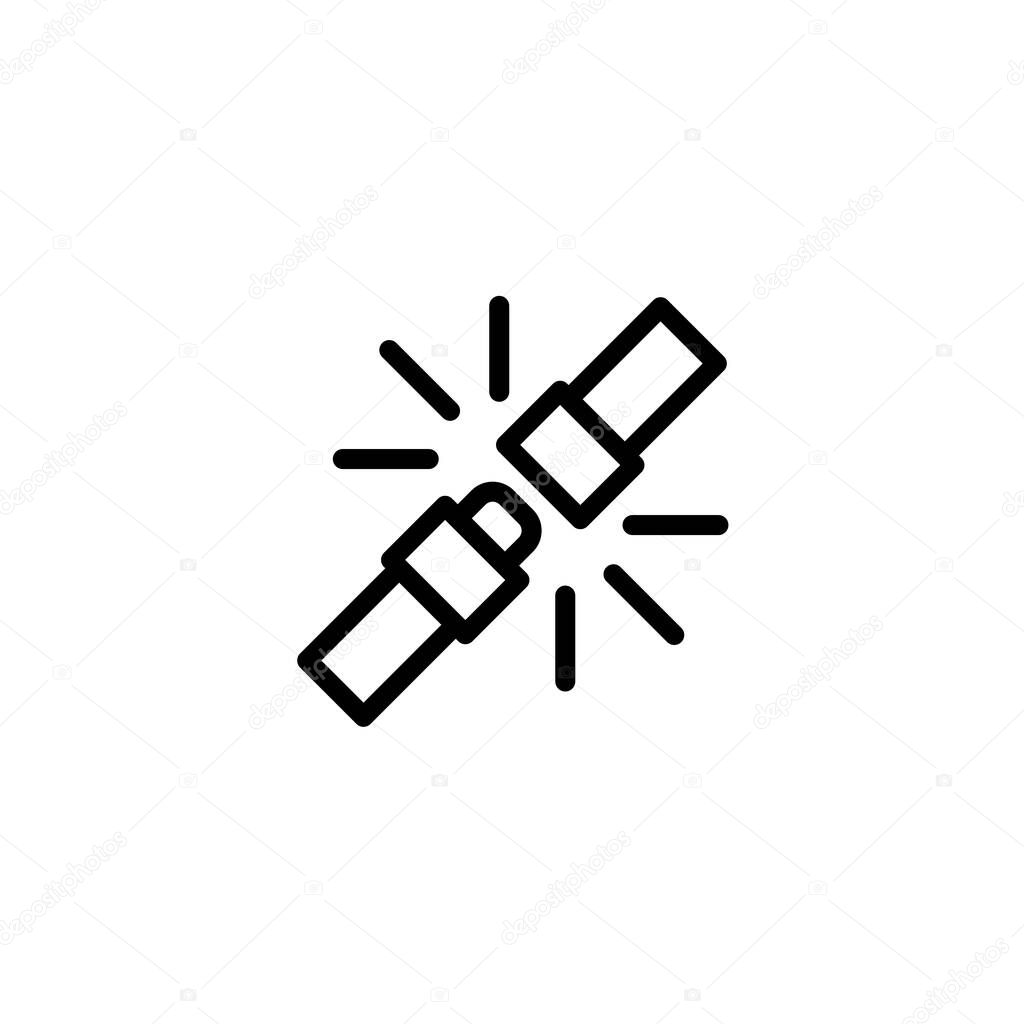 Vector illustration, seat belt icon design template