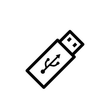 Vektör illüstrasyonu, flash disk simgesi tasarım şablonu