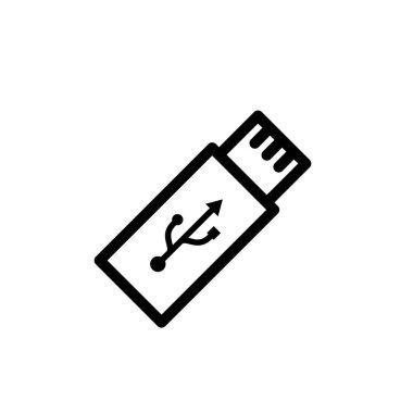 Vektör illüstrasyonu, flash disk simgesi tasarım şablonu