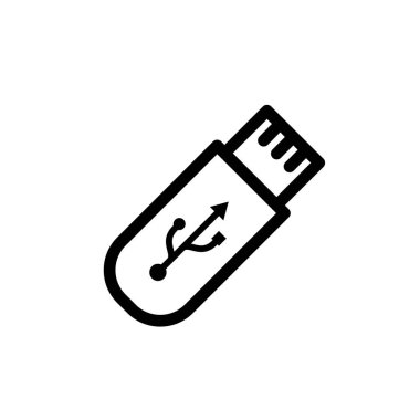 Vektör illüstrasyonu, flash disk simgesi tasarım şablonu