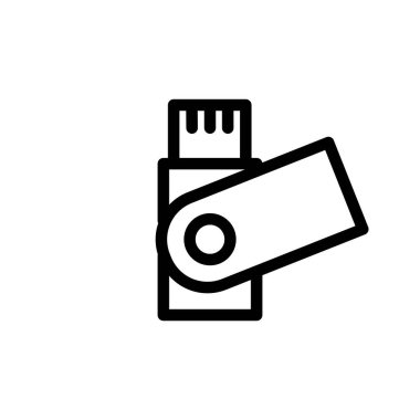 Vektör illüstrasyonu, flash disk simgesi tasarım şablonu