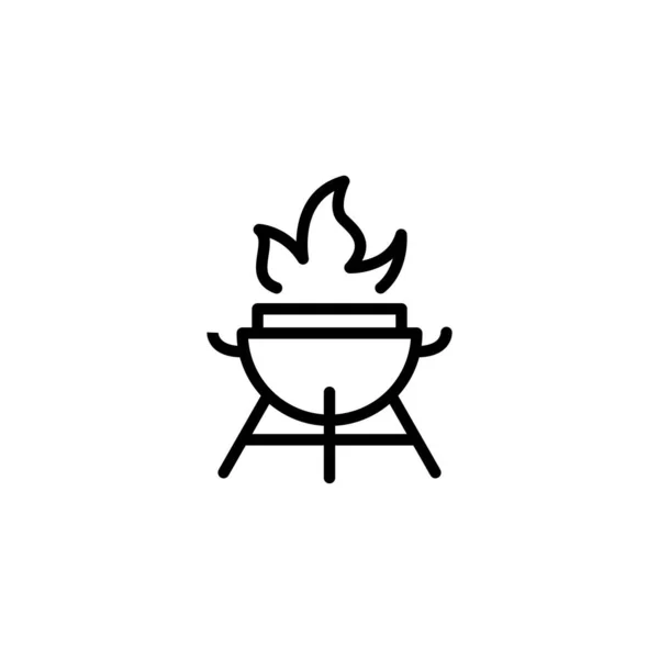 Illustration Vectorielle Modèle Icône Cuisson Barbecue — Image vectorielle