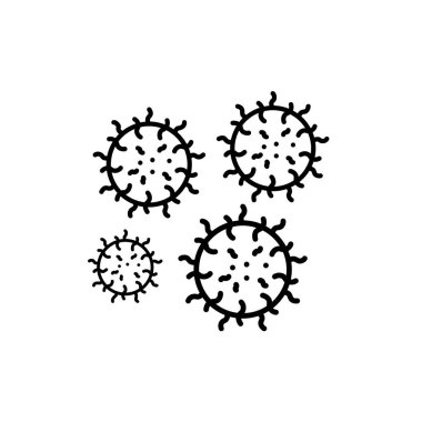 Virüs simgesi tasarım şablonunun vektör illüstrasyonu