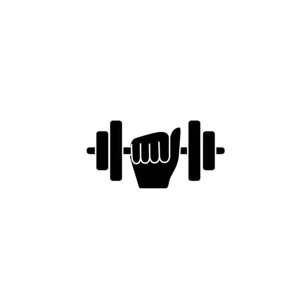 Illustration Vector Graphic Dumbbell Icon Template — Stock Vector