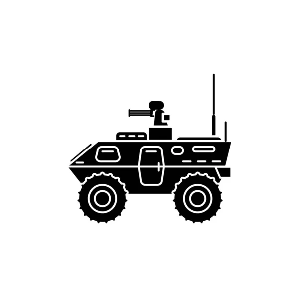 Illustration Vector Armored Vehicle Icon Template — Stock Vector