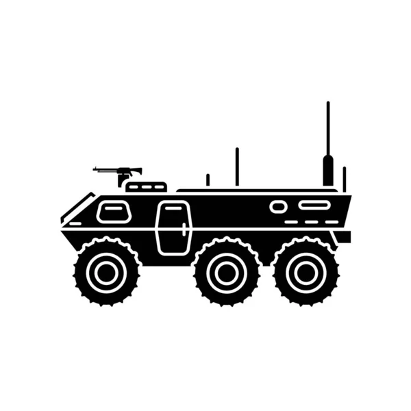 Illustration Vector Armored Vehicle Icon Template — Stock Vector