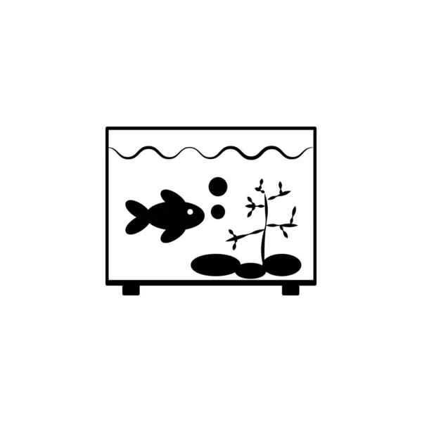 Illustratie Vectorgrafiek Van Aquarium Icoon Template — Stockvector