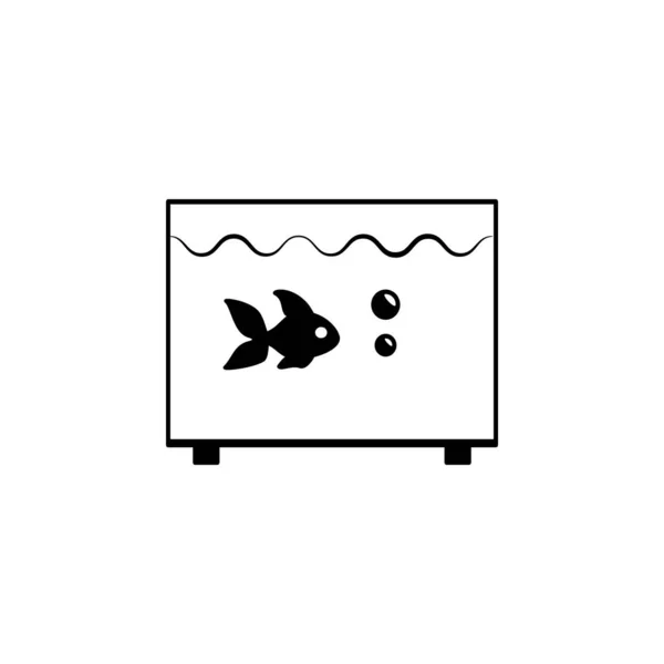 Illustratie Vectorgrafiek Van Aquarium Icoon Template — Stockvector
