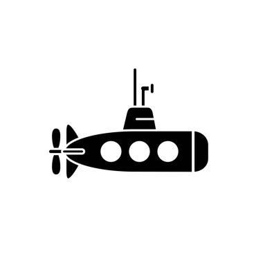 Denizaltı simgesi şablonunun İllüstrasyon Vektörü grafiği