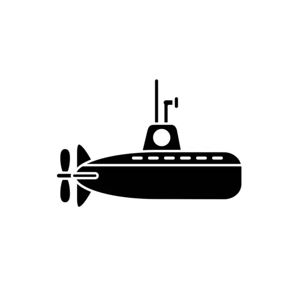 Иллюстрационный Векторный График Шаблона Иконки Подводной Лодки — стоковый вектор