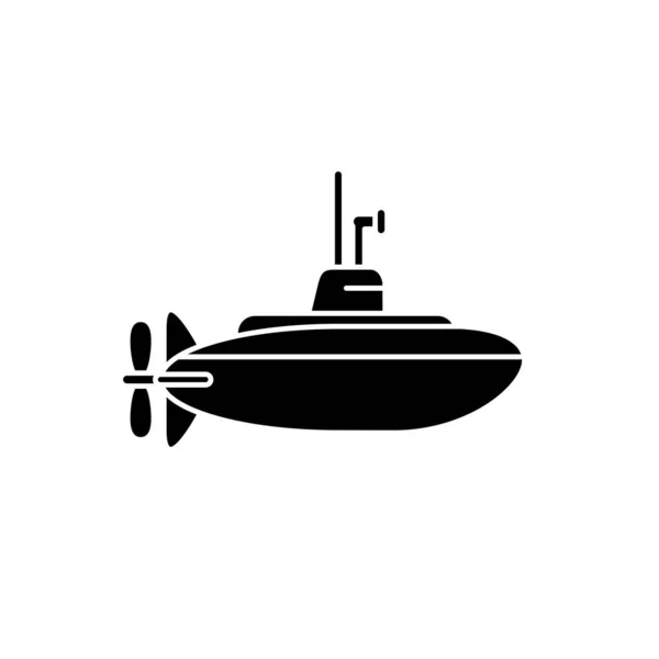 Иллюстрационный Векторный График Шаблона Иконки Подводной Лодки — стоковый вектор
