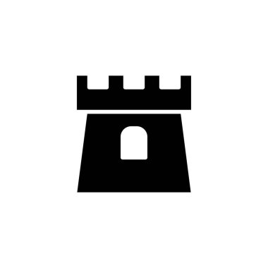 Kale simgesi şablonunun İllüstrasyon Vektörü grafiği