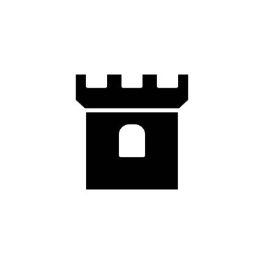 Kale simgesi şablonunun İllüstrasyon Vektörü grafiği