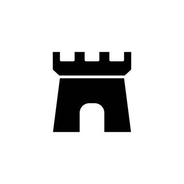 Kale simgesi şablonunun İllüstrasyon Vektörü grafiği