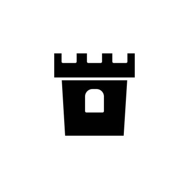 Kale simgesi şablonunun İllüstrasyon Vektörü grafiği