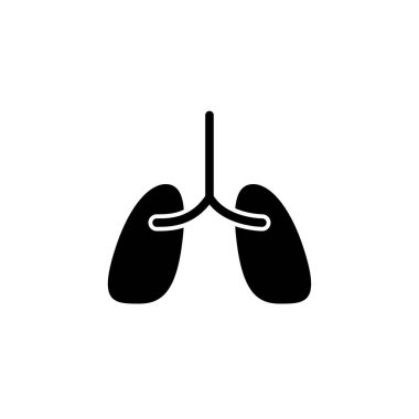 Akciğer simge şablonu çizimi
