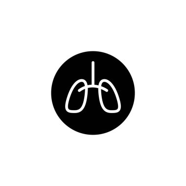 Akciğer simge şablonu çizimi