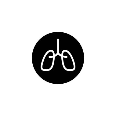Akciğer simge şablonu çizimi