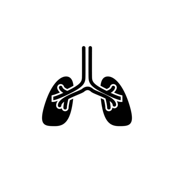 Illustration Vector Graphic Lungs Icon Template — Stock Vector
