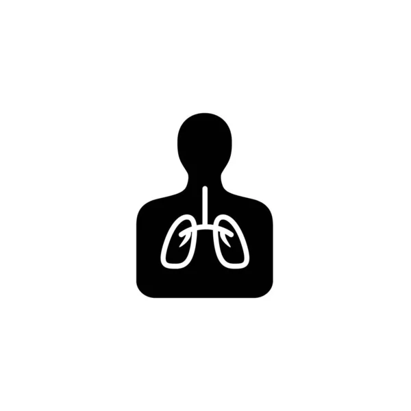 Illustration Vector Graphic Lungs Icon Template — Stock Vector