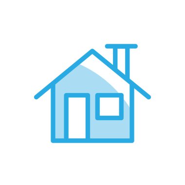 Ev simgesinin illüstrasyon vektörü grafiği. Ev, konut, emlak, iş vesaire için uygun.