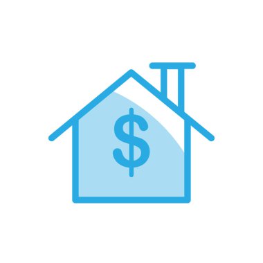 Ev simgesinin illüstrasyon vektörü grafiği. Ev, konut, emlak, iş vesaire için uygun.