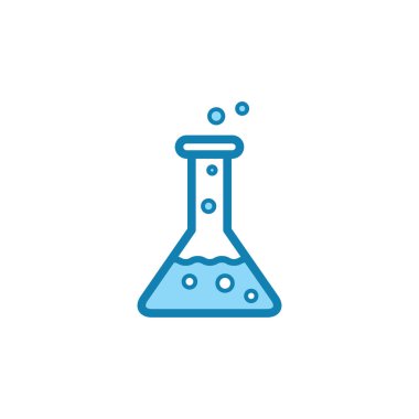 Kimya ikonunun illüstrasyon vektörü grafiği. Kimyasal, bilim, laboratuvar vs. için uygun.
