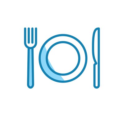 Restoran ikonunun İllüstrasyon Vektörü grafiği. Yemek, yemek, yemek, öğle yemeği vs..