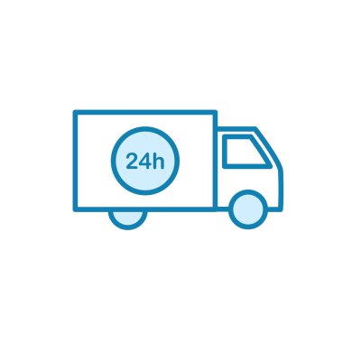 Teslimat simgesinin İmaj Vektörü grafiği. Kurye, nakliye, e-ticaret, düzen vs. için uygun.