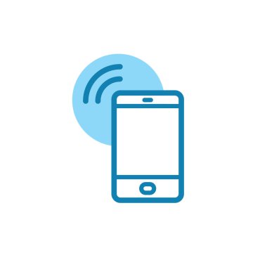 Akıllı telefon simgesinin resimleme vektörü grafiği. İletişim, telefon, iletişim vs. için uygun.