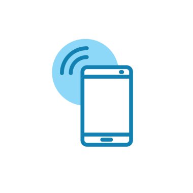 Akıllı telefon simgesinin resimleme vektörü grafiği. İletişim, telefon, iletişim vs. için uygun.