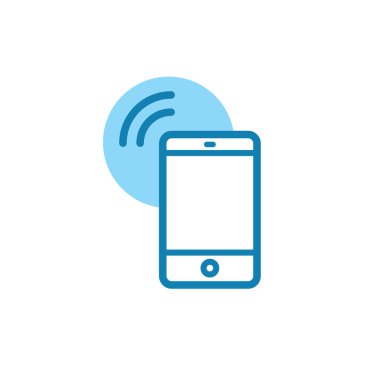 Akıllı telefon simgesinin resimleme vektörü grafiği. İletişim, telefon, iletişim vs. için uygun.