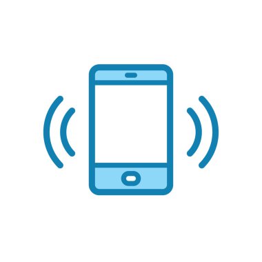 Akıllı telefon simgesinin resimleme vektörü grafiği. İletişim, telefon, iletişim vs. için uygun.