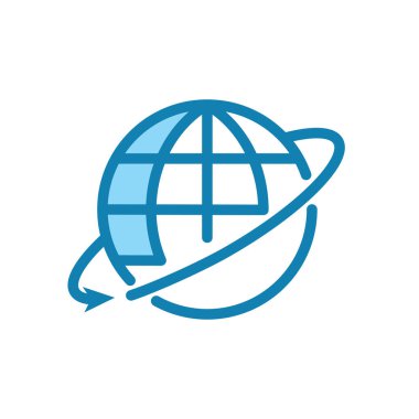 Dünya ikonunun İmaj Vektörü grafiği. Dünya, seyahat, ağ, navigasyon, lojistik vs. için uygun.