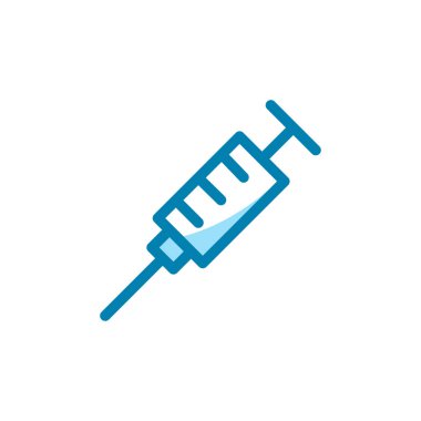 Şırınga ikonunun İllüstrasyon Vektörü grafiği. Sağlık, aşı, hastane, hemşire, doktor vesaire için uygun..