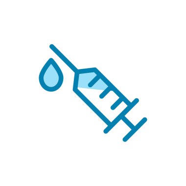 Şırınga ikonunun İllüstrasyon Vektörü grafiği. Sağlık, aşı, hastane, hemşire, doktor vesaire için uygun..