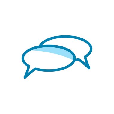 Kabarcık konuşma ikonunun İllüstrasyon Vektörü grafiği. Konuşmak, sohbet etmek, mesaj vermek, tartışmak için uygun.