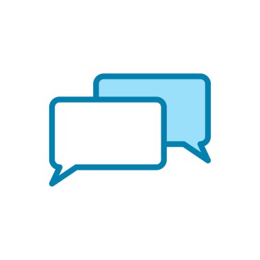 Kabarcık konuşma ikonunun İllüstrasyon Vektörü grafiği. Konuşmak, sohbet etmek, mesaj vermek, tartışmak için uygun.