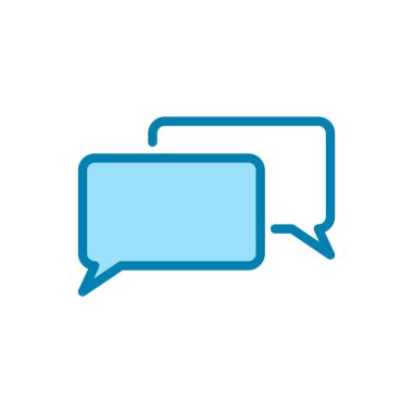 Kabarcık konuşma ikonunun İllüstrasyon Vektörü grafiği. Konuşmak, sohbet etmek, mesaj vermek, tartışmak için uygun.