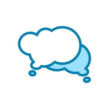 Kabarcık konuşma ikonunun İllüstrasyon Vektörü grafiği. Konuşmak, sohbet etmek, mesaj vermek, tartışmak için uygun.