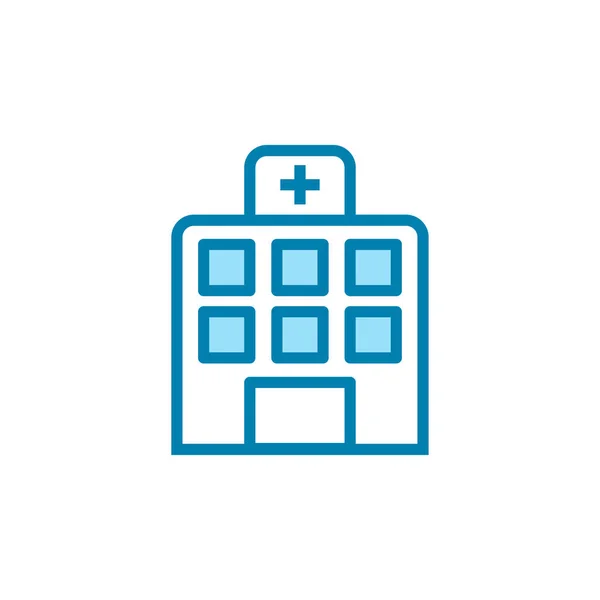 Illustration Vector Graphic Hospital Building Icon Fit Healthcare Emergency Building — Stock Vector