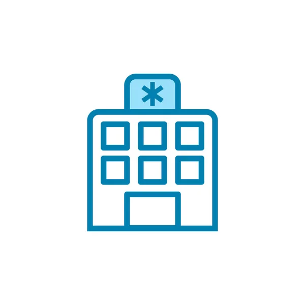 Illustration Vektorgrafik Des Krankenhausbausymbols Fit Für Gesundheitswesen Notfall Klinik Usw — Stockvektor
