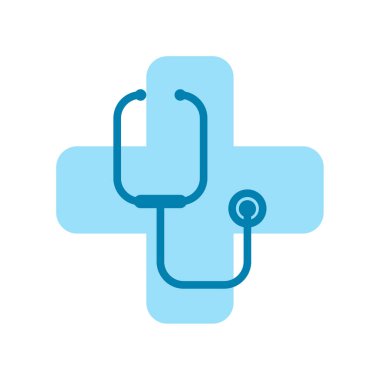 Stetoskop ikonunun görüntü vektörü grafiği. Doktor, hemşire, teşhis, kalp atışı vs. için uygun.