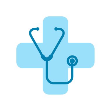 Stetoskop ikonunun görüntü vektörü grafiği. Doktor, hemşire, teşhis, kalp atışı vs. için uygun.