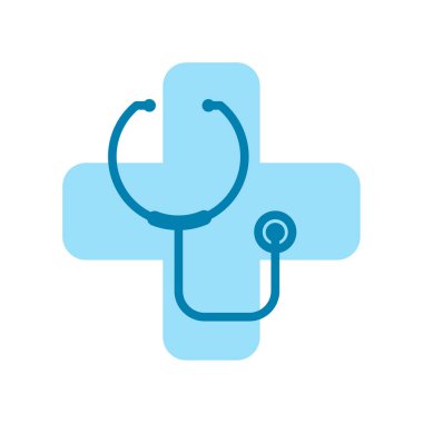 Stetoskop ikonunun görüntü vektörü grafiği. Doktor, hemşire, teşhis, kalp atışı vs. için uygun.