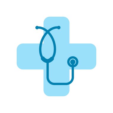 Stetoskop ikonunun görüntü vektörü grafiği. Doktor, hemşire, teşhis, kalp atışı vs. için uygun.