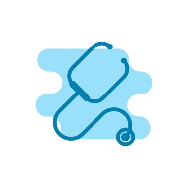 Stetoskop ikonunun görüntü vektörü grafiği. Doktor, hemşire, teşhis, kalp atışı vs. için uygun.